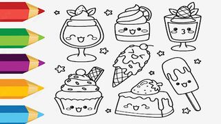 Kawaii Food Coloring Book - Screenshot 2