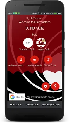 EMBRO's Bond Quiz - Screenshot 1