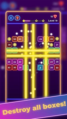Brick Breaker - Neon Bricks - Screenshot 3