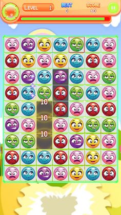 Smilies Match-3 Puzzle - Screenshot 4