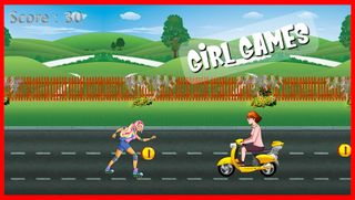 Traffic Skater Racer : Girl Ga - Screenshot 1