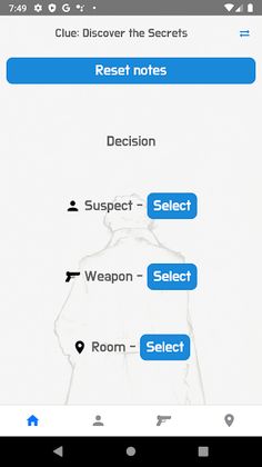 Detective Notes for Cluedo(Clu - Screenshot 2