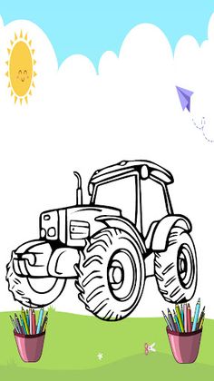 Tractor coloring book malen - Screenshot 2