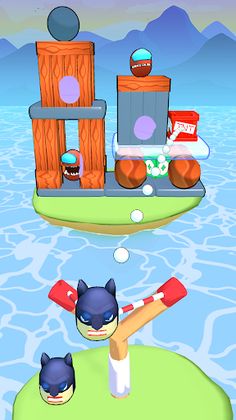 Angry Heads 3D: Aim & Fly - Screenshot 2