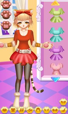 Cat girl fashion dressup - Screenshot 1