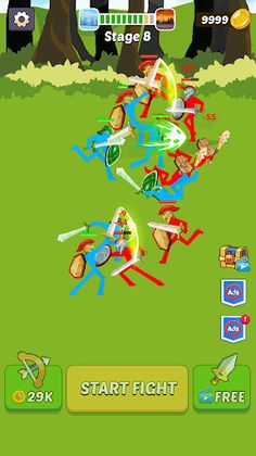 Epic super stickman merge - Screenshot 1