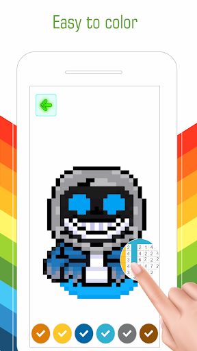 FNF Sans Pixel Art Coloring - Screenshot 3