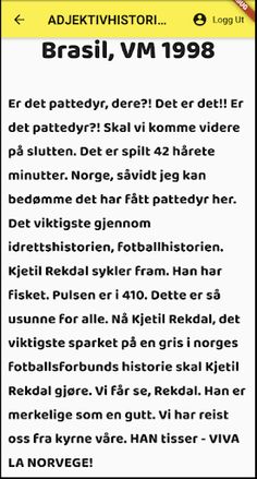 Adjektivhistorieappen - Screenshot 4