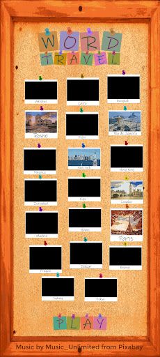 Word Travel : Cities collect - Screenshot 1