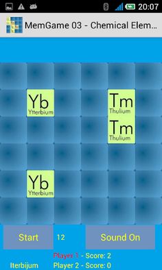 MemGame 03 - Chemical Elements - Screenshot 3