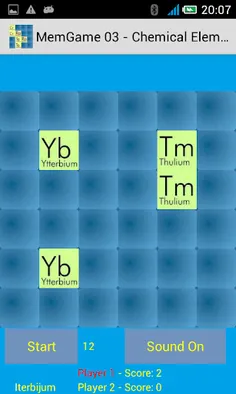 MemGame 03 - Chemical Elements - Screenshot 3