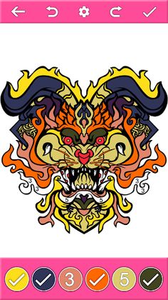 Tattoo Coloring by Number Book - Screenshot 1