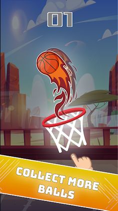 BB Dunk Shot- Swipe to Score! - Screenshot 1