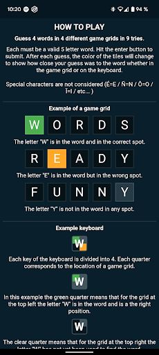 Quordle: Word Puzzle Challenge - Screenshot 3