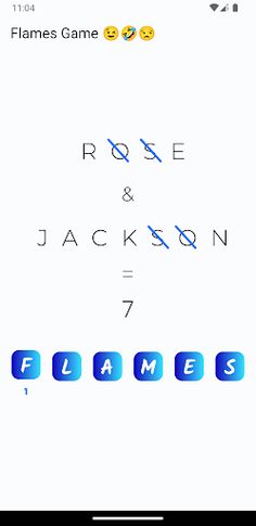 FLAMES Game - Screenshot 3