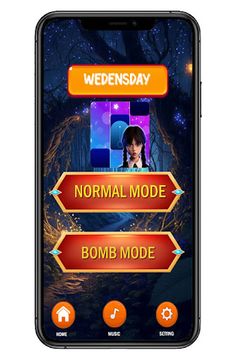 Wednesday Addams Piano Tiles - Screenshot 1