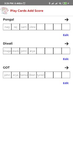 Play Cards Score Board - Add S - Screenshot 3