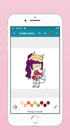 Gacha Neon GL Coloring Book - Screenshot 3