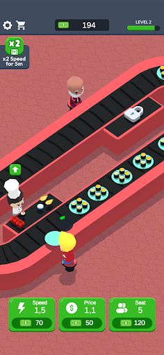 Idle Sushi Restaurant 3D - Screenshot 2