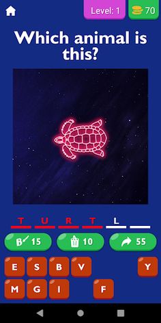 Guess Neon Animal Game - Screenshot 1