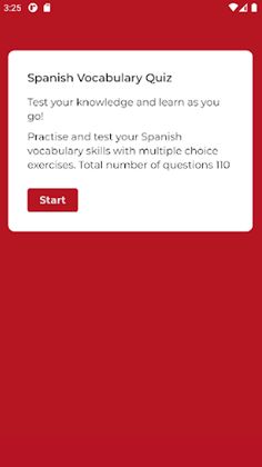 Spanish Vocabulary Quiz - Screenshot 2