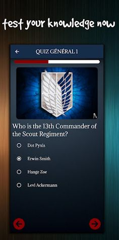 attack on titan character quiz - Screenshot 3