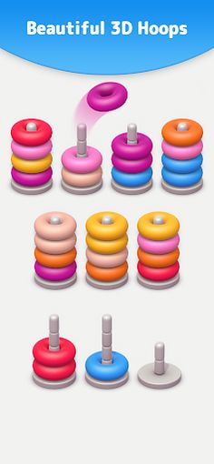 Color Sort 3D — Hoop Stack - Screenshot 1