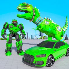 Grand Flying Robot Car Game 3D - Screenshot 1