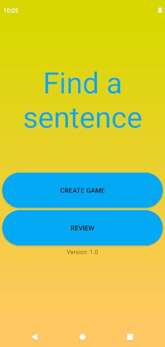 Find a sentence - Screenshot 1