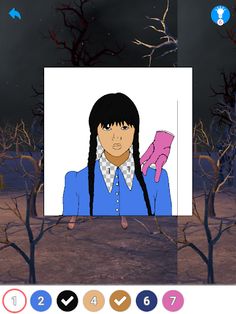 Color Wednesday Addams Number - Screenshot 3