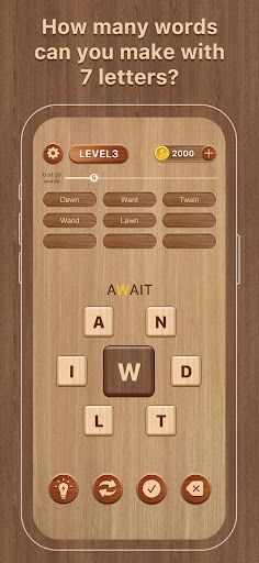 Spelling Bee：Wood Word Pangram - Screenshot 1