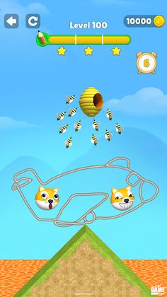 Doge vs Bee 3D: Draw to Save - Screenshot 1