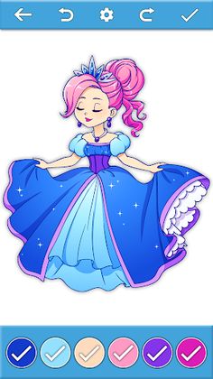 Princess Paint by Number Book - Screenshot 3