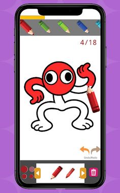 Rainbow Monster Coloring ASMR - Screenshot 2