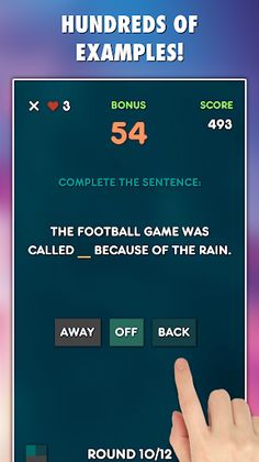 Phrasal Verbs Grammar Test - Screenshot 2