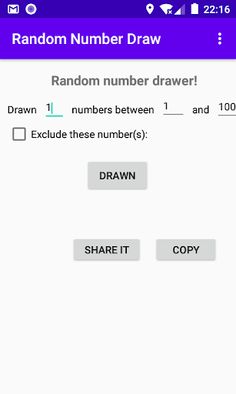 Random Number Drawer - Screenshot 1