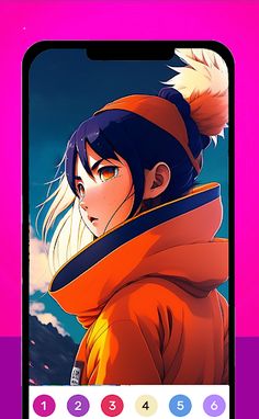 Anime Color by Number Paint - Screenshot 2