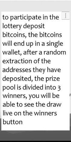 Bitcoin Lottery - Screenshot 2