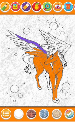 Coloring Rainbow Unicorn - Screenshot 3