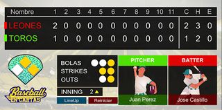 Baseball En Cartas Anotación - Screenshot 1