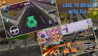 Sports Car Flying 3d - Screenshot 2