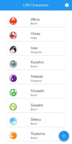 Lo5R Character Sheet - Screenshot 1