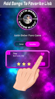 Justin Bieber Piano Tiles Game - Screenshot 3
