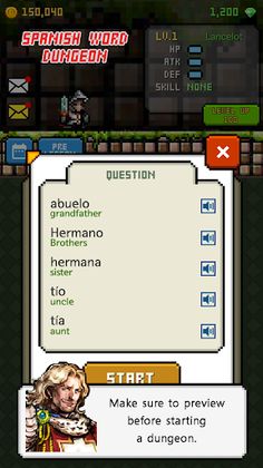 Spanish Dungeon: Learn Spanish - Screenshot 2