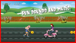 Traffic Skater Racer : Girl Ga - Screenshot 2