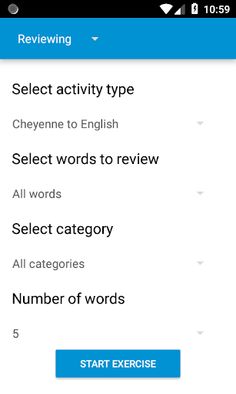 Cheyenne Vocab Builder - Screenshot 1