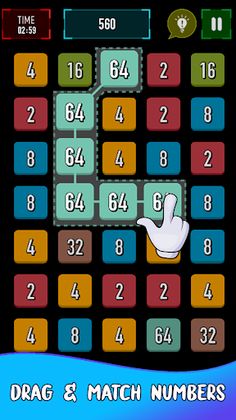 2048 Merge Number Match Number - Screenshot 3