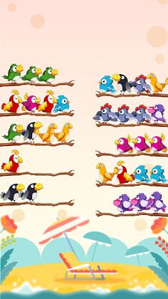 Bird Sort By Color Puzzle - Screenshot 3