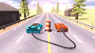 Chained Cars Against Ramp 3D - Screenshot 1