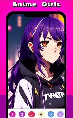 Anime Color by Number Paint - Screenshot 1